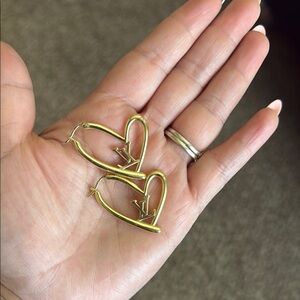 Gold Heart Earrings